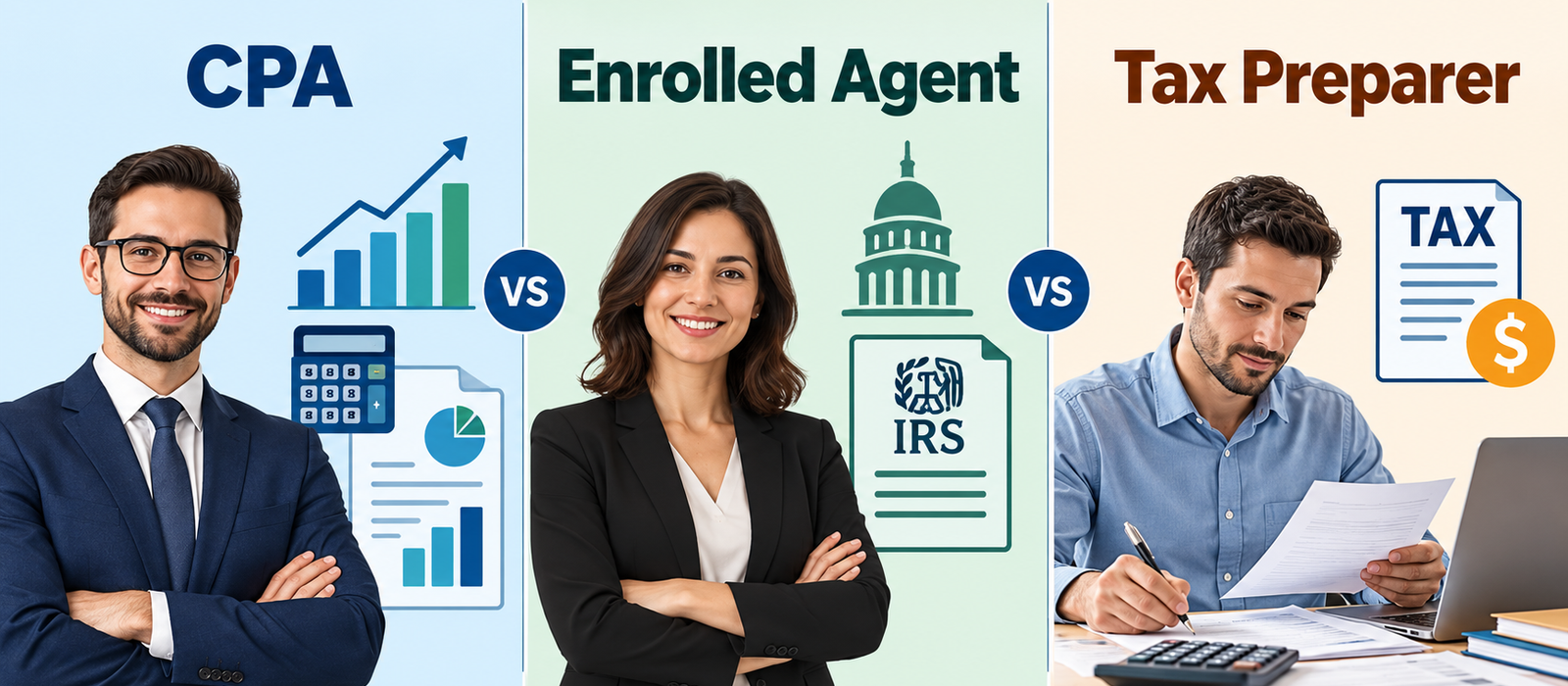 CPA vs Enrolled Agent vs Tax Preparer