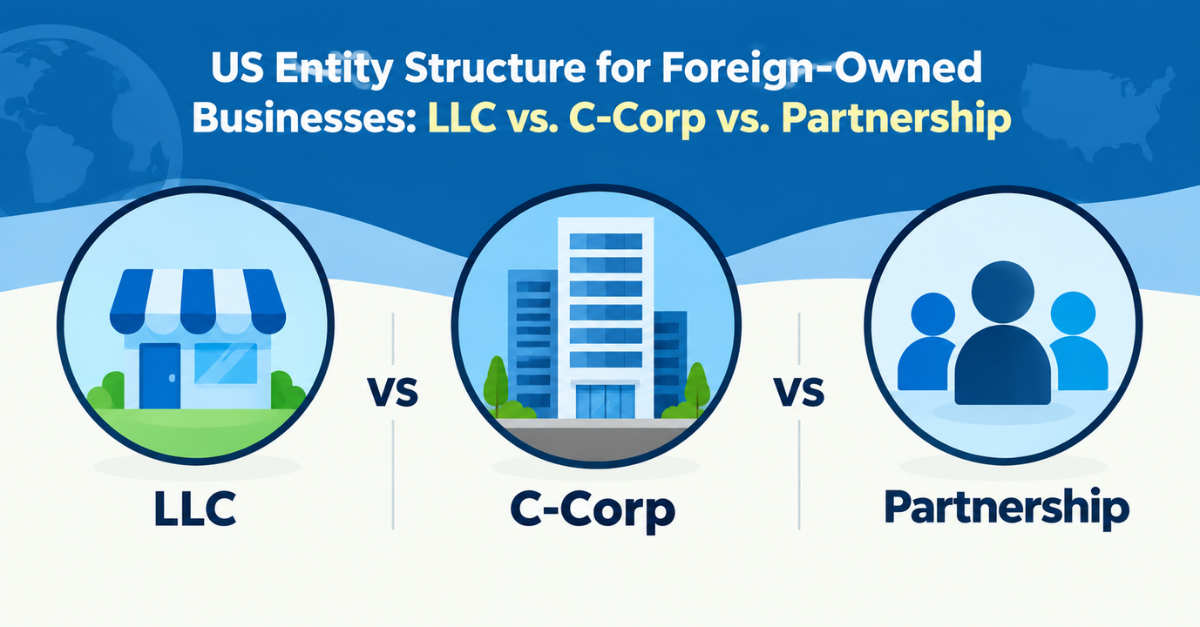 US entity structure LLC vs C-Corp foreign owner
